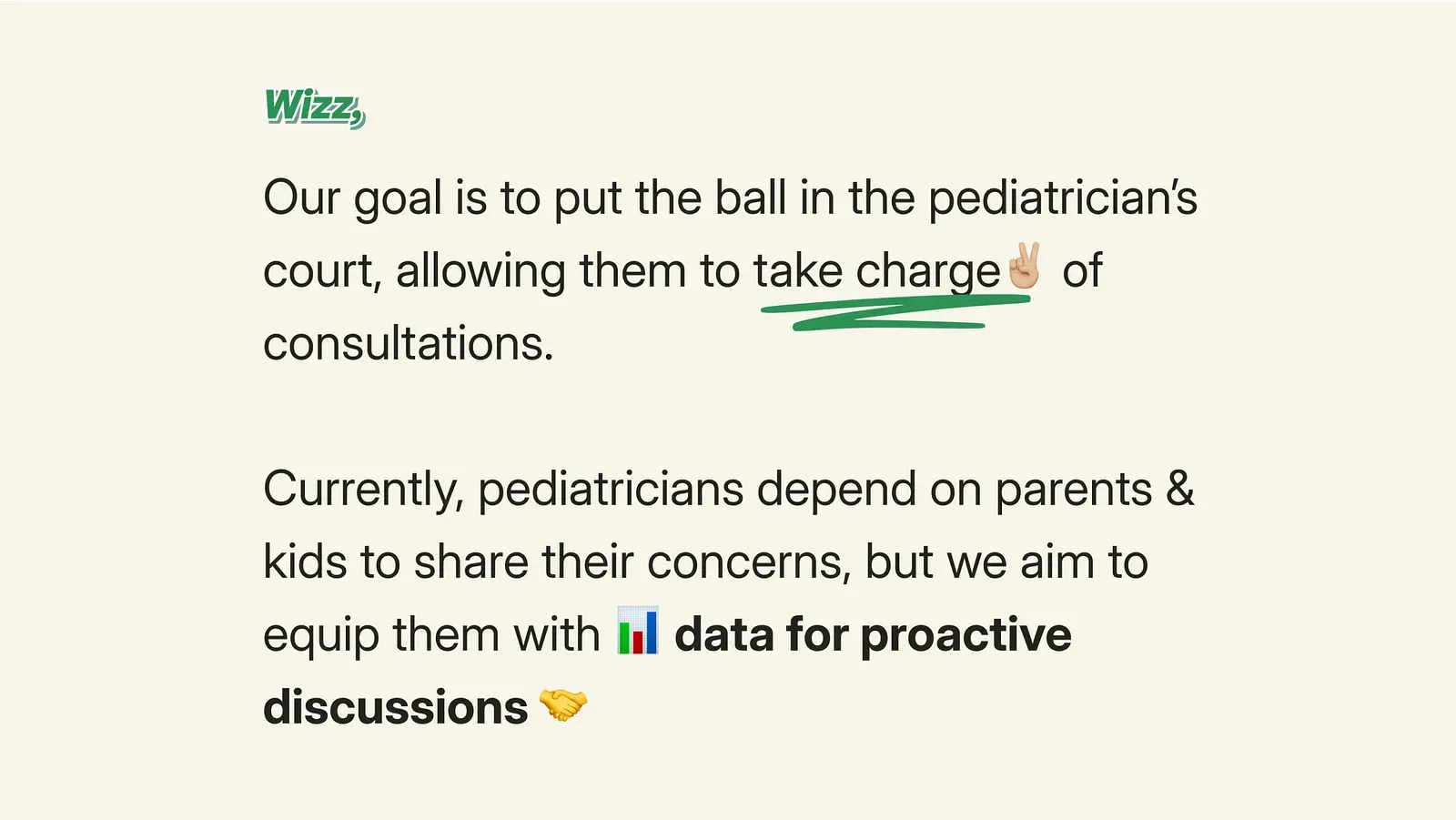 Design work from the section: Top-level goals